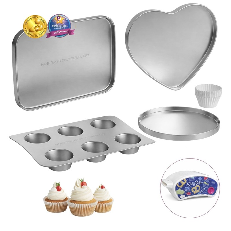 Doll Buddies Kids’ Complete Oven Pan Set for Easy Bake Ultimate | Small