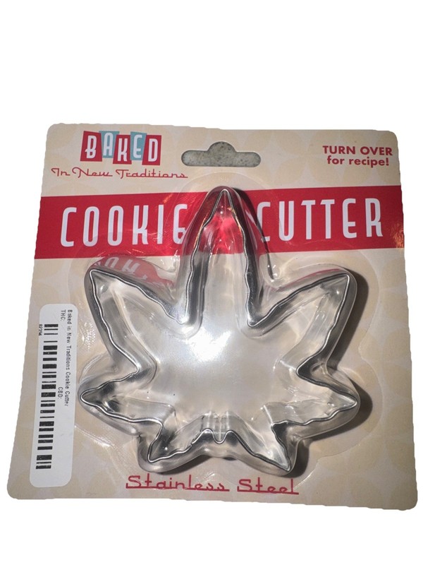 Vintage Marijuana Pot Leaf Shaped Cookie Cutter With Canna Cookie Recipe New