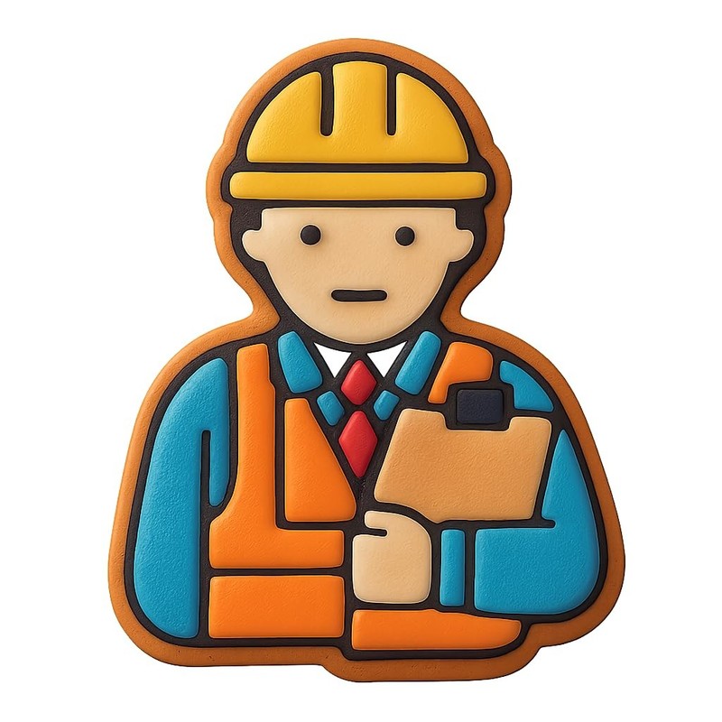 Site Supervisor General Contractor Cookie Cutter & Stamp, Fondant & Cla - 3.2x4" gallery
