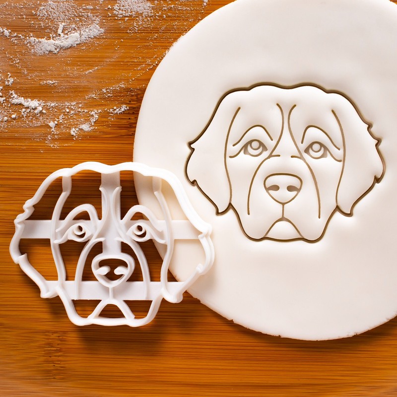 Leonberger Face Cookie Cutter – portrait mountain lion working dog treats rescue