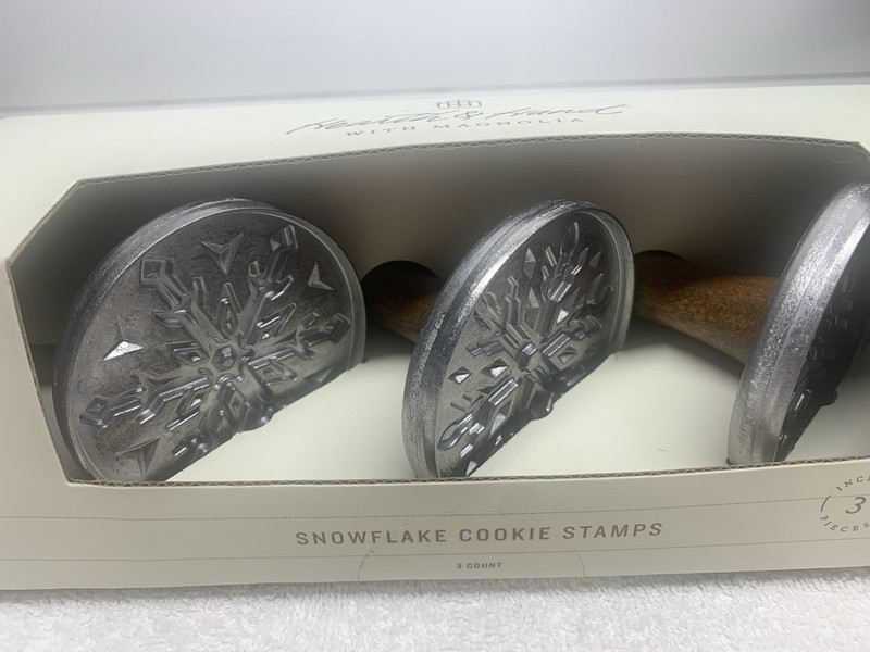 Hearth & Hand with Magnolia 3 Count Snowflake Cookie Stamps Baking Snow Cabin gallery