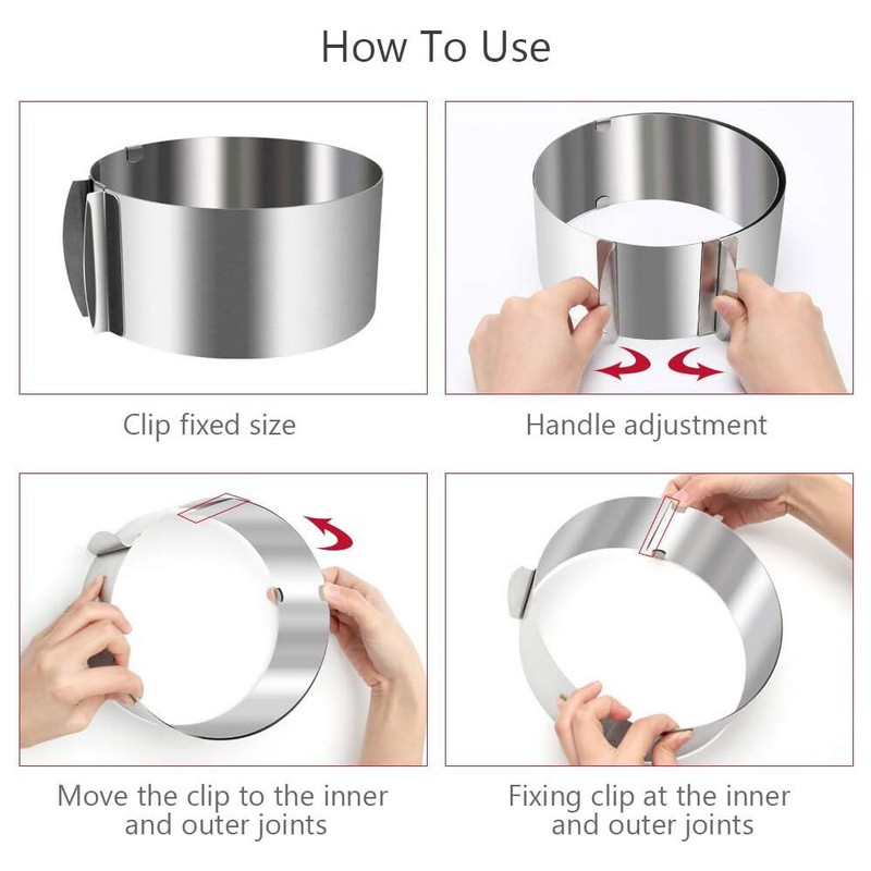 6-12 Inch Stainless Steel Pastry Cake Ring Decorating Mould Baking Accessories gallery