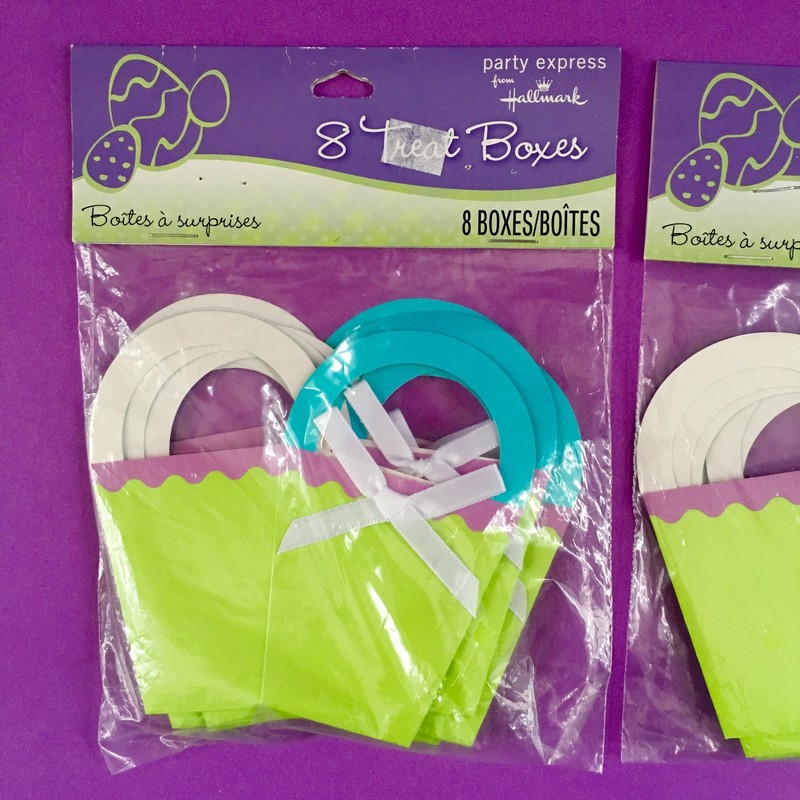 $8. NIP! 16 Colorful Easter Candy Cookie Cake Treat Boxes HALLMARK Party Express gallery