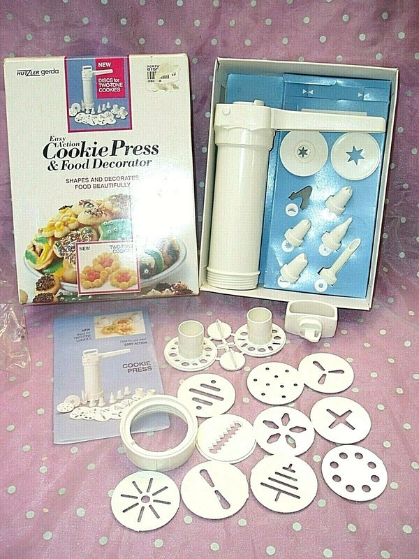 “HUTZLER-GERDA EASY ACTION COOKIE PRESS / FOOD DECORATOR”, Made in W. Germany