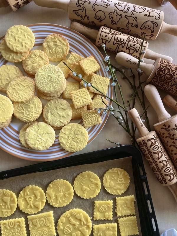 Cats 3 Mini Embossed Rolling Pin Set Laser-Engraved Textured Rolling Pins For gallery