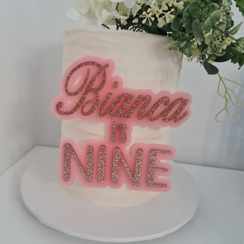 Personalised 2layer 3d Cake Charm |Fropper | Name | Wedding | Birthday | Baptism