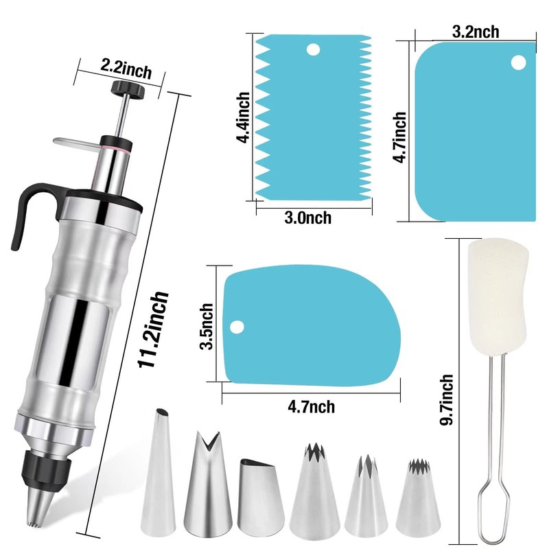 Dessert Decorating Syringe Set Frosting Piping Kit Stainless Steels Cake Deco... gallery