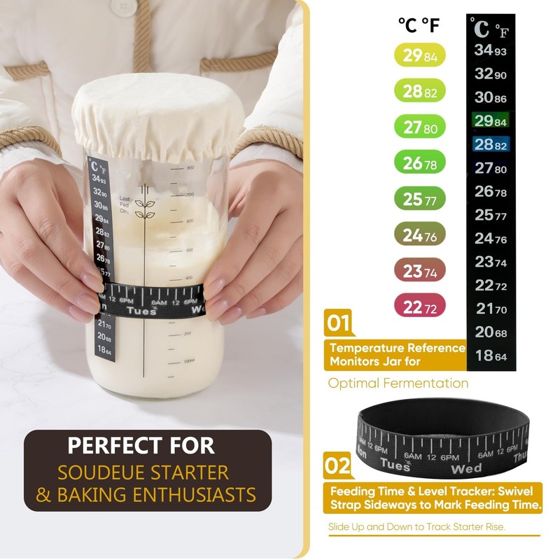 Sourdough Starter Kit with Jar – Complete Sourdough Bread Baking Supplies gallery