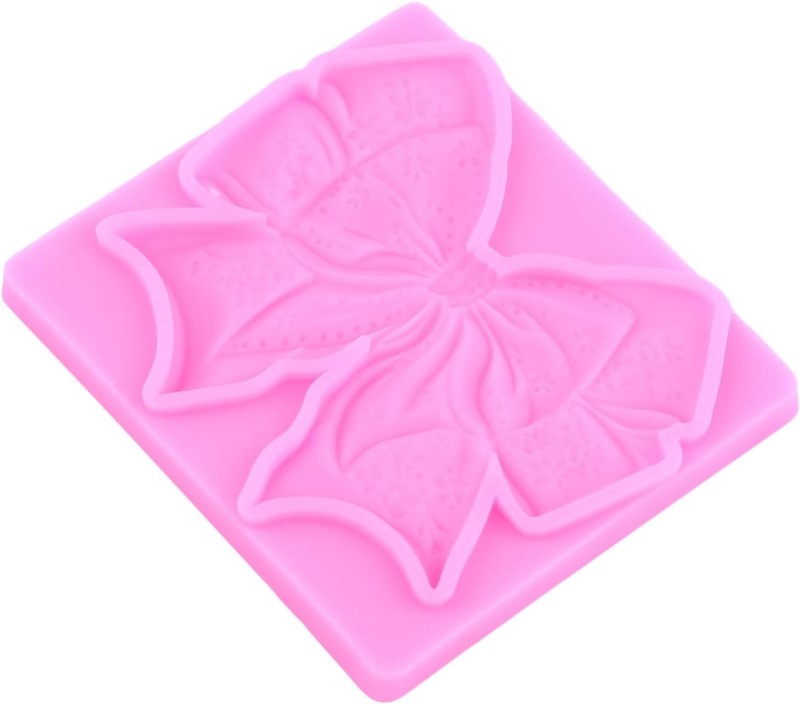2 PCS - 3D Embroidery Bow Fondant Mold Bowknot Cake Decoration Silicone Molds gallery