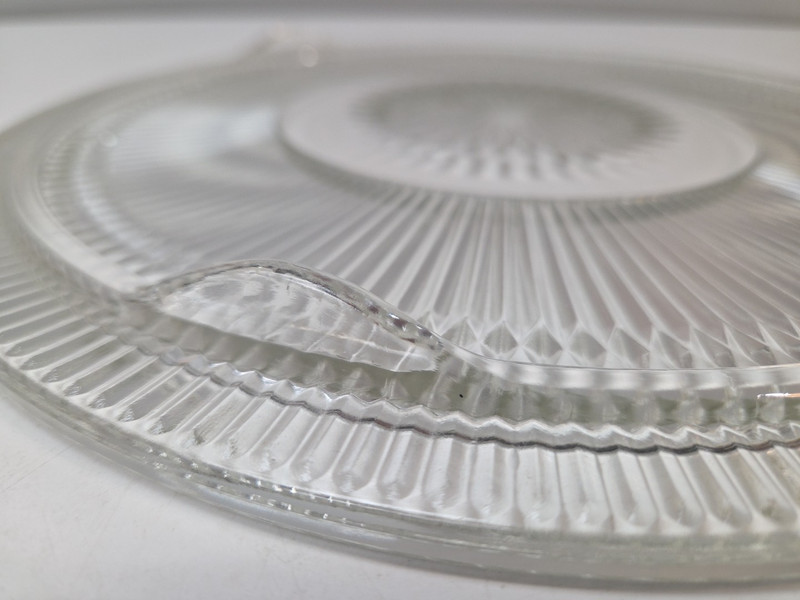 Stainless Steel Cake Dome Glass Plate Vintage 1940s MCM gallery