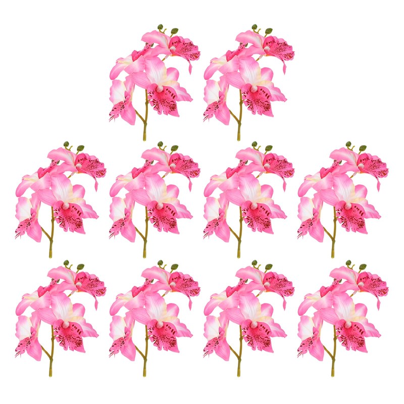 10 Pieces 7″ Fake Orchids for Pink Candle Centerpiece