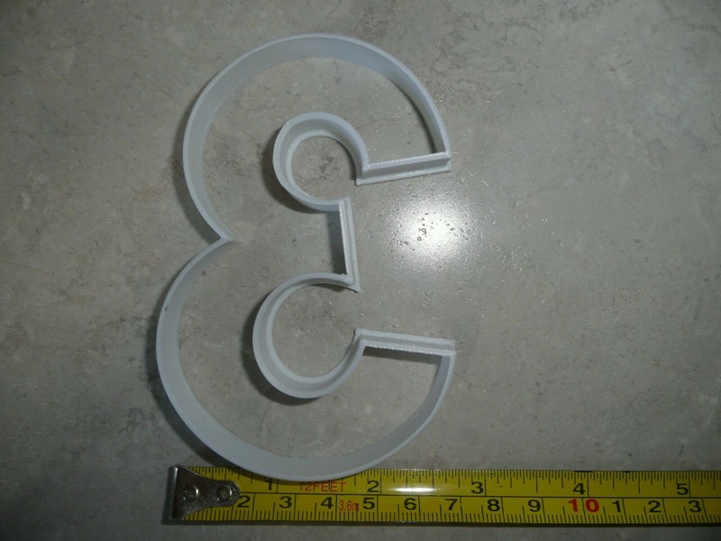 NUMBER THREE 3 BIRTHDAY ANNIVERSARY LARGE SIZE 4" COOKIE CUTTER USA PR3803 gallery