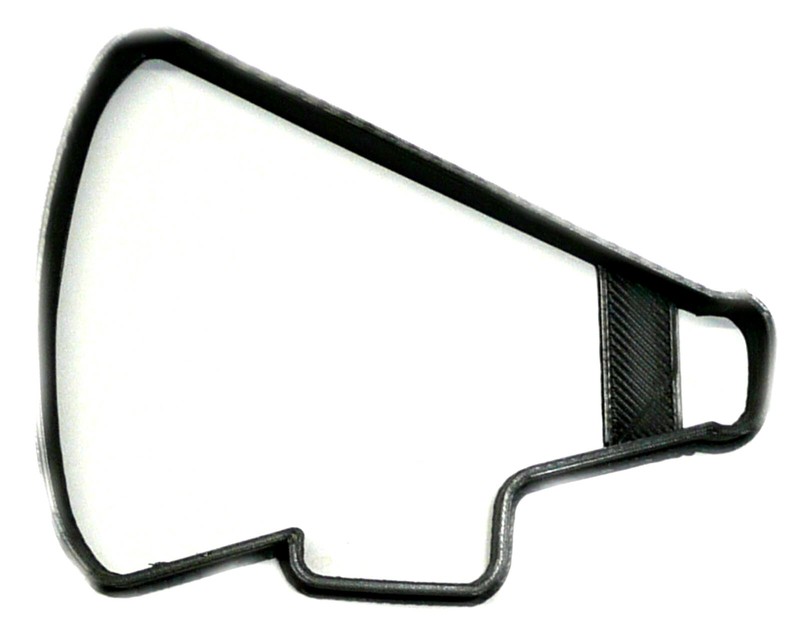 CHEER MEGAPHONE OUTLINE HANDHELD CONE SHAPE CHEERLEADER COOKIE CUTTER USA PR2494