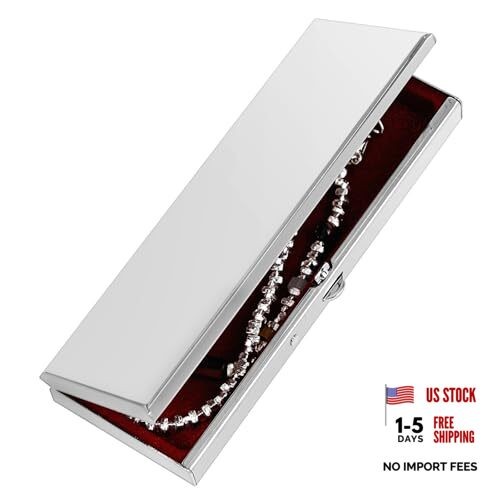 Metal Rectangular Joyer with Red and Black Frame in Plated