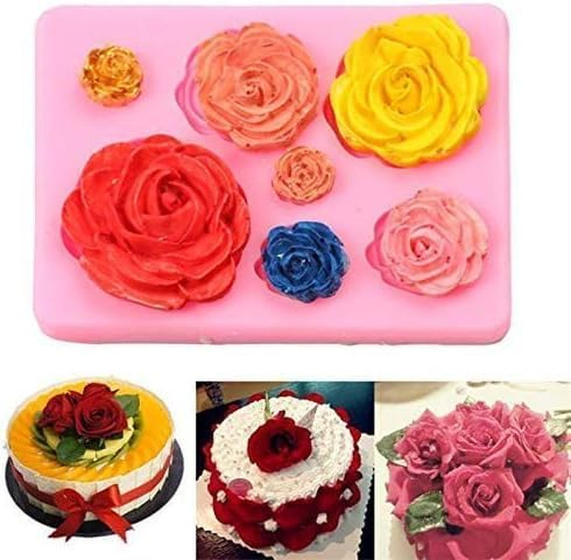 2PCS Rose Flowers silicone molds Cake Chocolate Mold wedding Cake Decorating Too gallery