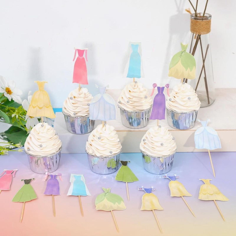 Princess Party Cupcake Topper - Princess First Birthday Party Decoration,Dress gallery