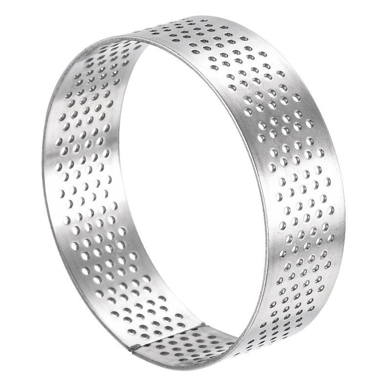 Stainless Steel Small Cake Rings Perforated Cake Mousse Ring Baking Silver