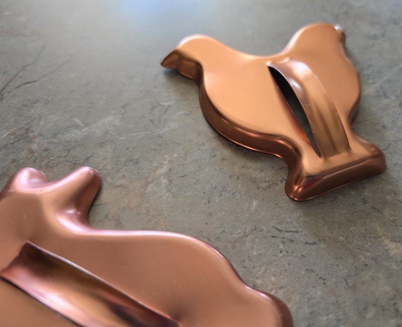 Copper Aluminum Cookie Cutters Kitchen Dining Baking Set of 3 Farmhouse Cottage gallery