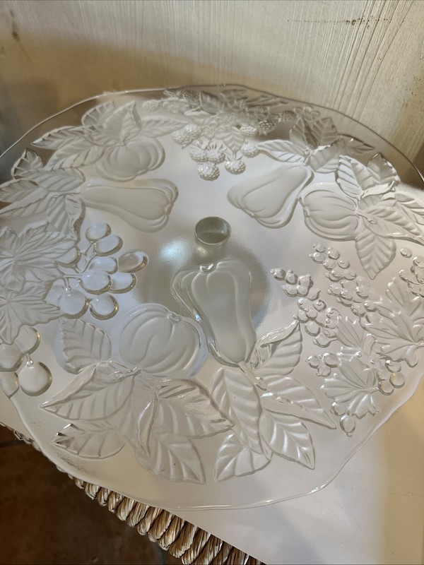 Vintage West Germany Walther Crystal Mikasa Weather Crystal Cake Pedestal
