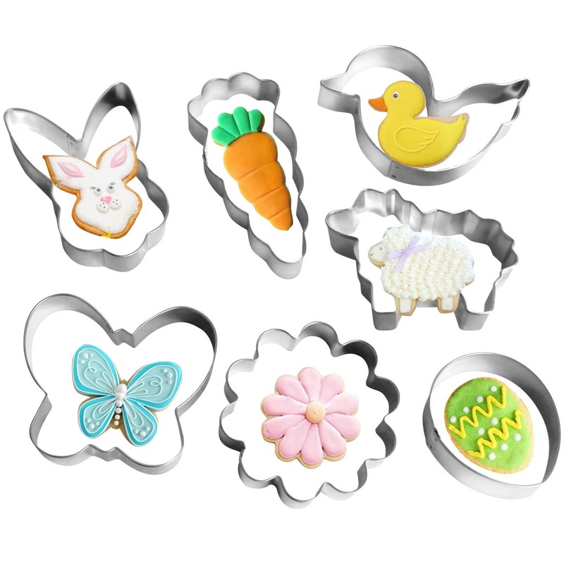 Spring Cookie Cutters-Egg Carrot Bunny Face Flower Duck Butterfly Sheep Easter
