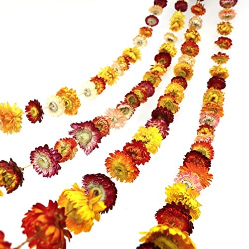 Christmas Decorations – 6.6ft Dried Flowers Garland Real Daisy Sunflower