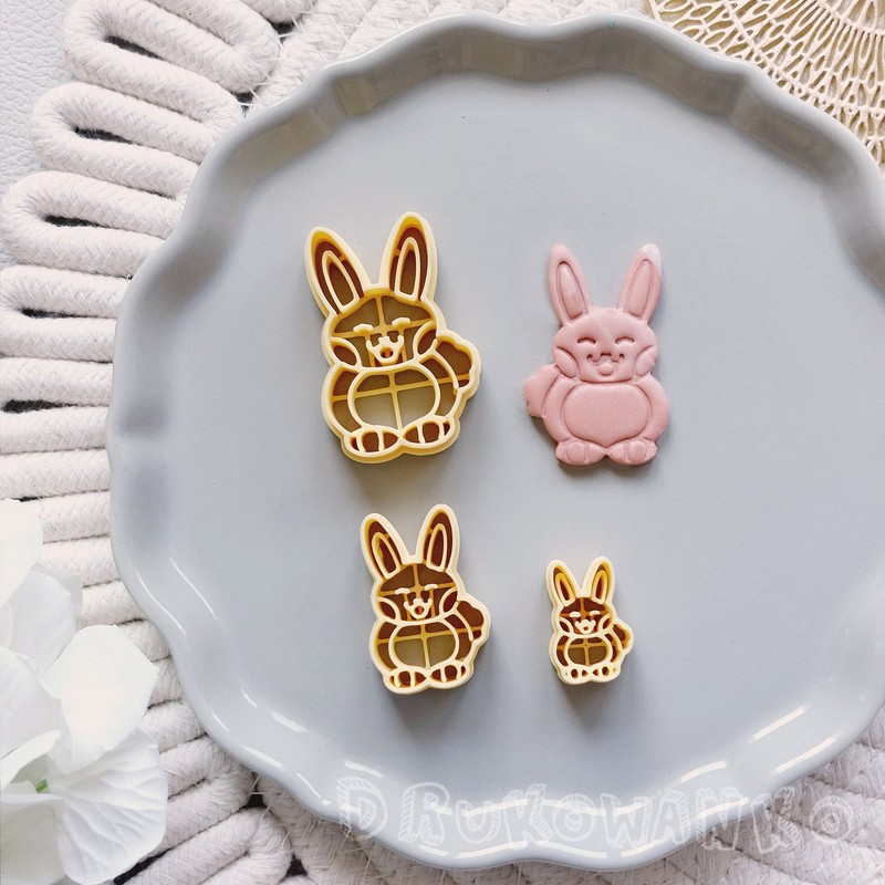 Easter Bunny Rabbit Egg Holiday 1 Polymer Clay Cutter For Earring Jewelry