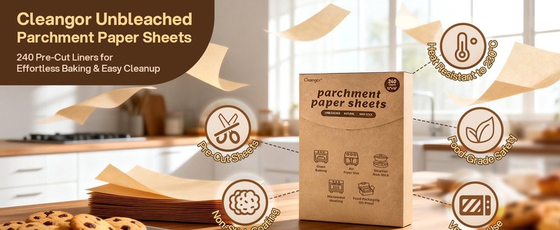 240Pcs Unbleached Parchment Paper Sheets, 12 x 16 Inch Pre-cut gallery