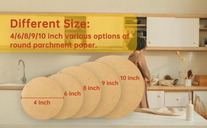 Katbite 200Pcs 9 Inch Parchment Paper Rounds, Unbleached & Non-sti, gallery