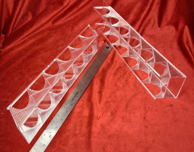 Vintage Wilton Clear Acrylic Cake Stairs Pair Set NIB Wedding Fountain Steps