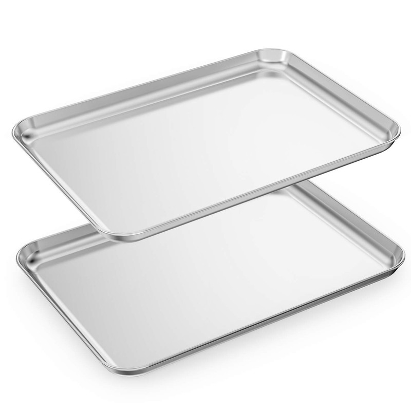 Baking Sheets Set Of 2 Hkj Chef Cookie Sheets 2 Pieces Stainless Steel Baking