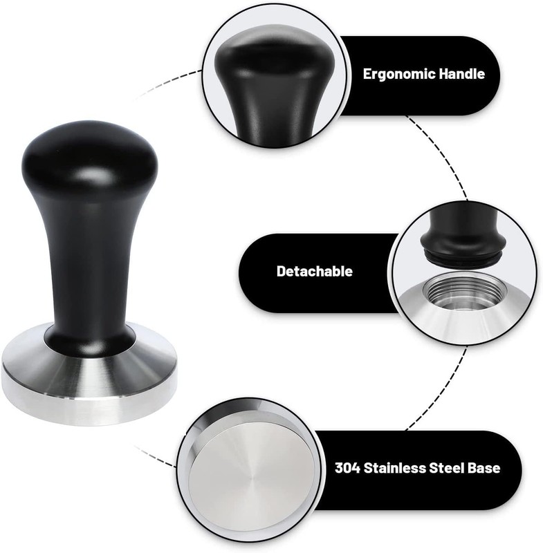 51mm Coffee Hand Tamper 304 Stainless Steel Base Professional Espresso 51 mm gallery