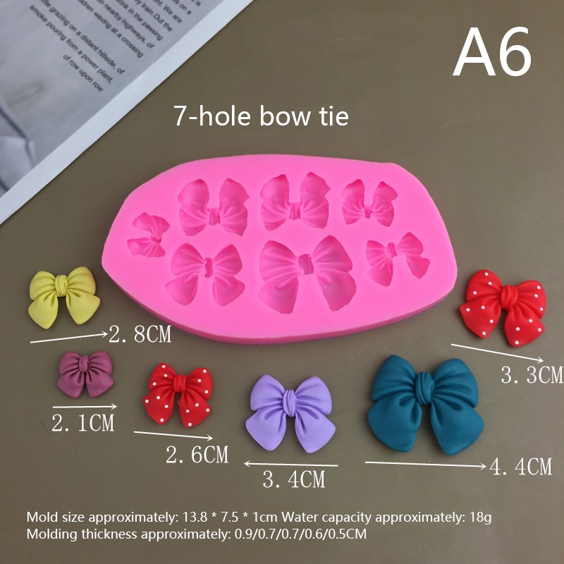 Cartoon Flowers Bow Bee Fondant Silicone Molds DIY Cupcake Fondant Cake Decor gallery