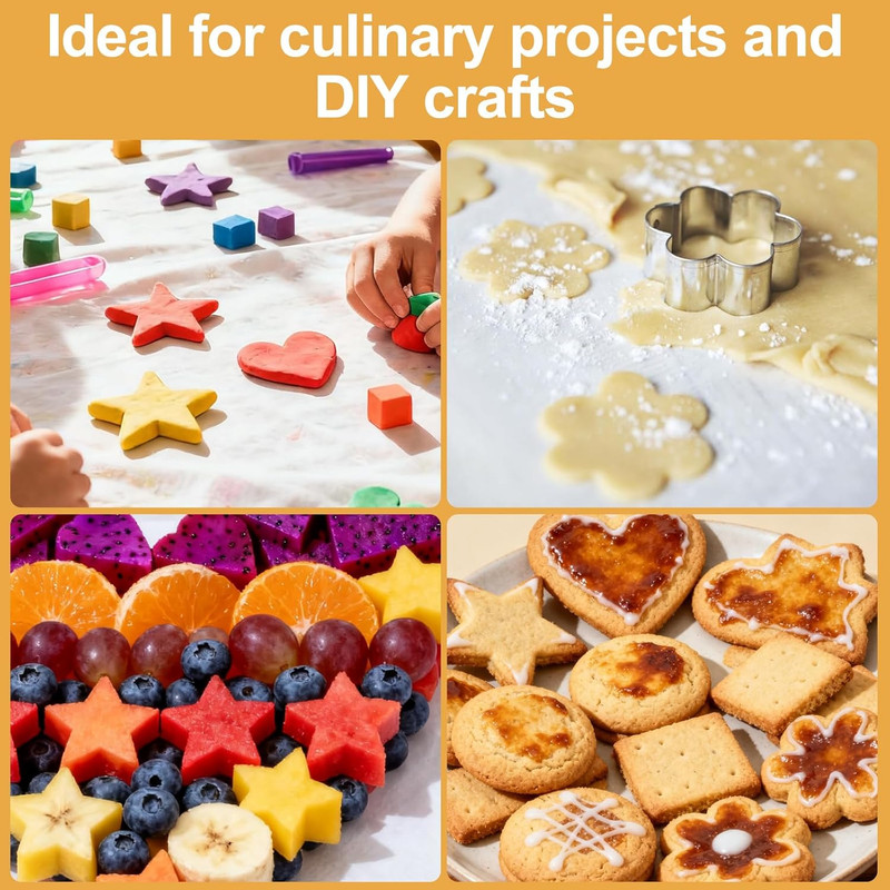 30PCS Mini Cookie Cutters Shapes Set with Box for Kids, Small Stainless Steel St gallery