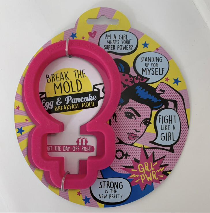 Female Gender Symbol GRL PWR Girl Power Egg & Pancake Breakfast Silicone Mold gallery