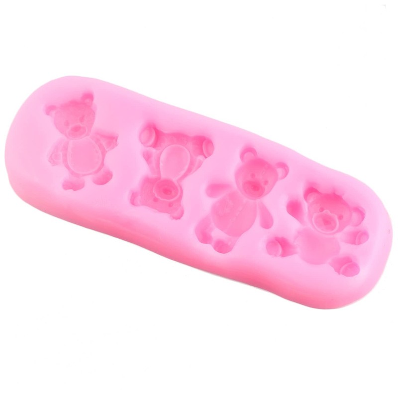Bear Silicone Fondant Molds Mini Bow Candy Mold For Cake Decorating Cupcake T... gallery