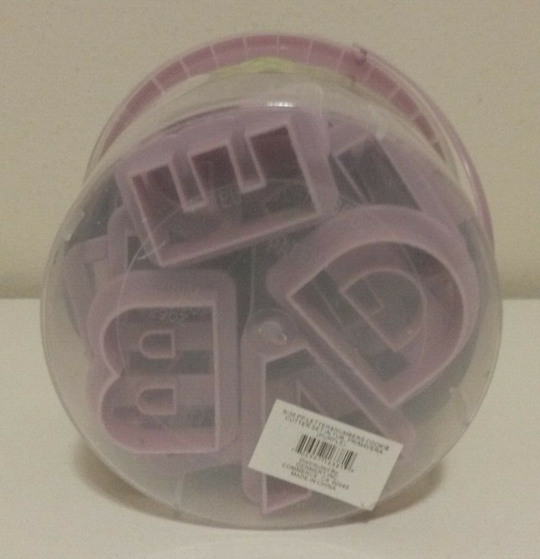 Springtime Purple Mini Letters & Numbers Set Of 36 Cookie Cutters gallery