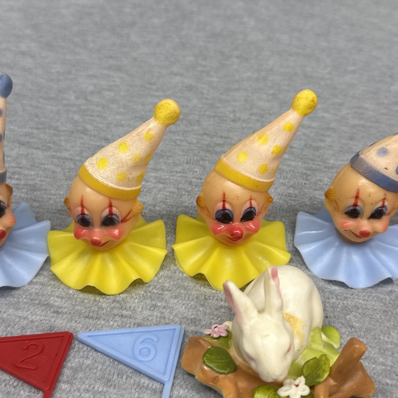 Vintage 1970's Wilton Cake Toppers Lot - Clowns / Golf / Bowling gallery