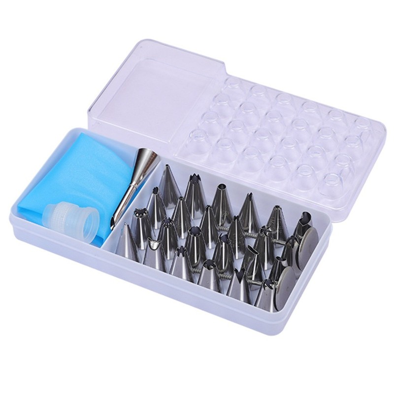 Crafted from Stainless Steel 28 Piece Piping Nozzle Set for Creative Bakers