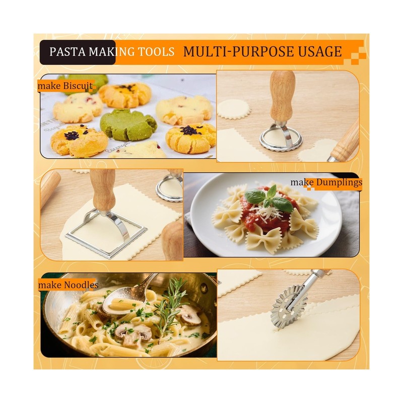 Pasta Making Tools, 10 PCS Pasta Making Kit with 1 Ravioli Make... USA FAST SHIP gallery