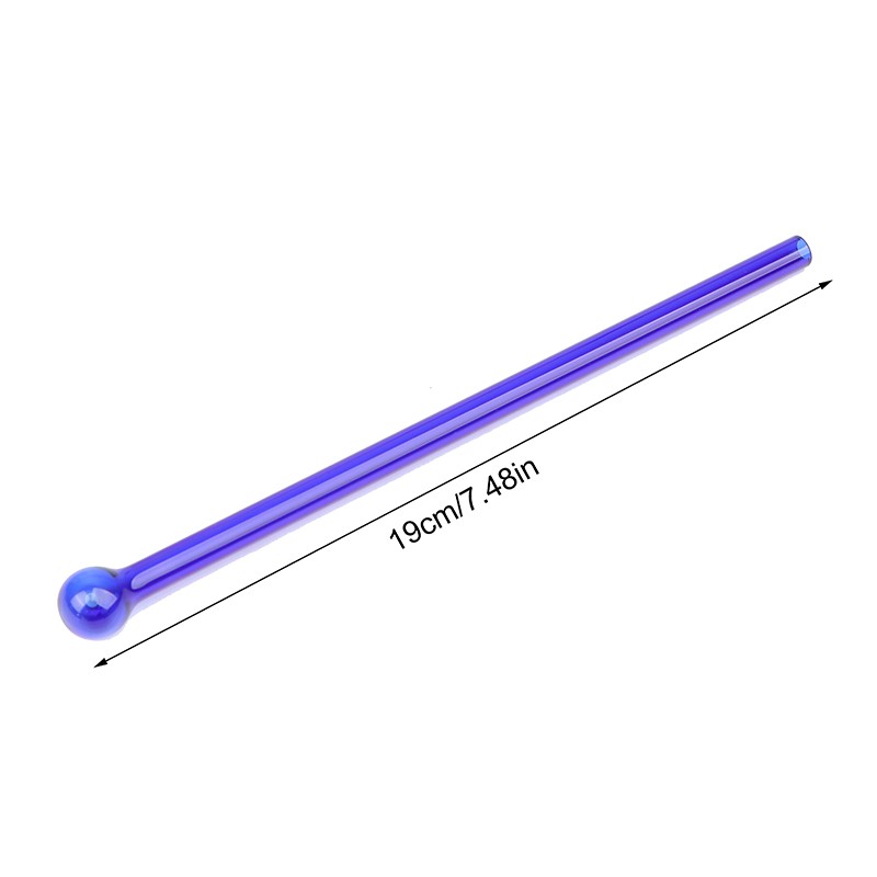 19CM Long Round Head Glass Straw Eco Friendly Reusable Drinking Straws For Bar gallery