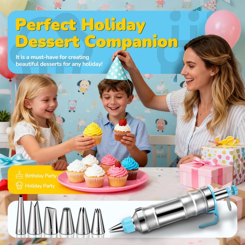 Cake Decorating Tools Supplies Kit: 164pcs Baking Accessories, Dessert Piping... gallery