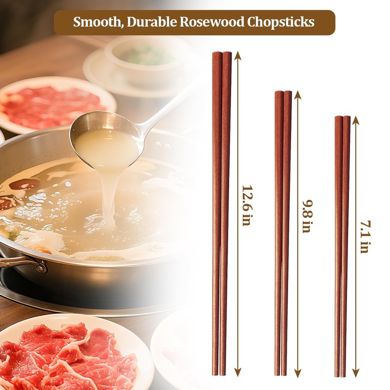 Cooking Chopsticks 3 Sizes Wooden Kitchen Cooking Chopsticks Tongs for Frying... gallery