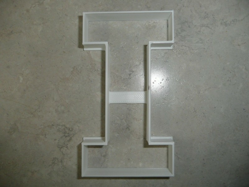 LETTER I 4 INCH UPPERCASE CAPITAL BLOCK FONT COOKIE CUTTER USA PR4222 gallery