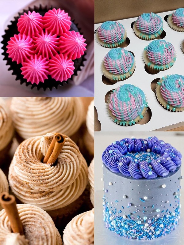 3 Pcs Extra Large Open Star Piping Tip, Swirls, Rosettes, Cake Decorating, Big gallery