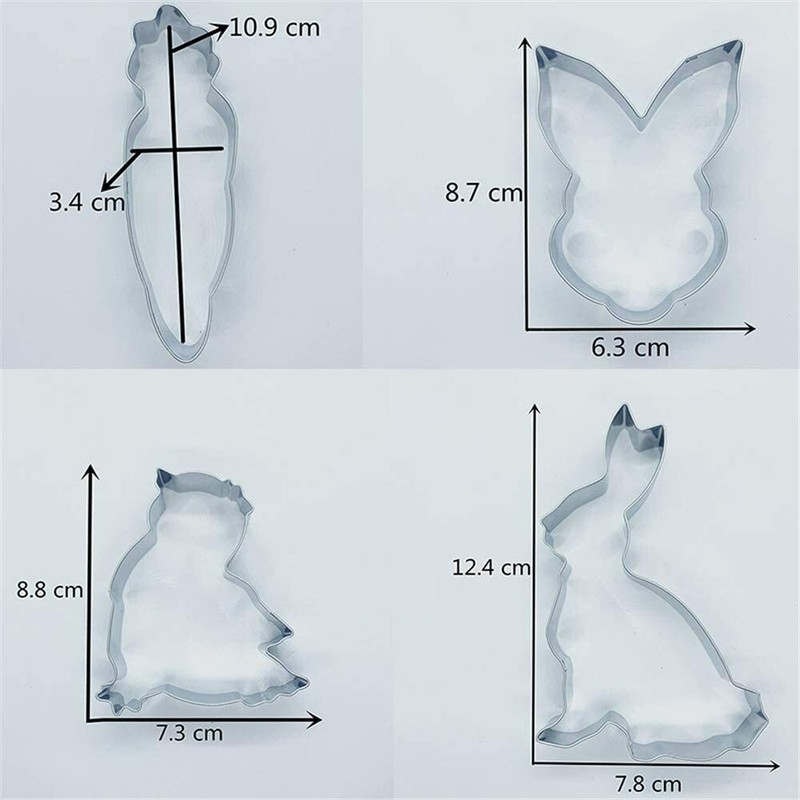 SPRING EASTER COOKIE Cutter Set, 8 Piece, food safe Stainless Steel gallery