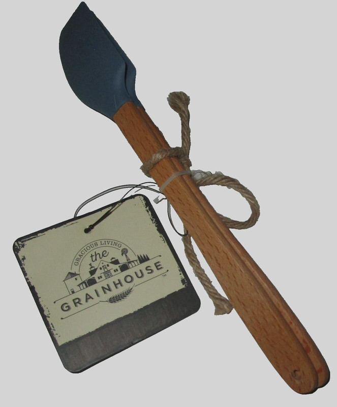 THE GRAINHOUSE ~2 Piece Mini Baking Spatula ~ 8.5" Long ~ BLUE gallery