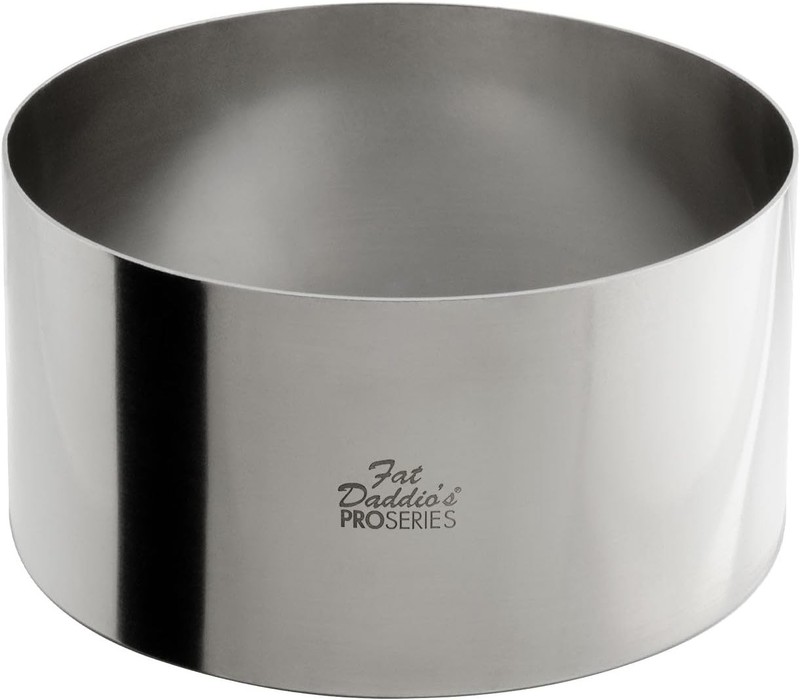 Fat Daddio's Stainless Steel Round Cake Pastry Ring 4 x 2.375 in gallery