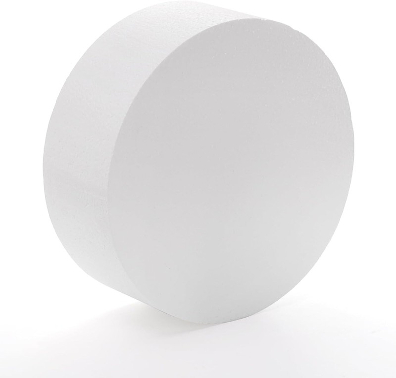 Set of 4 Round Foam Cake Dummies, 4 Tiers of 4" 6" 8" 10" White Dummy Cake Ro... gallery