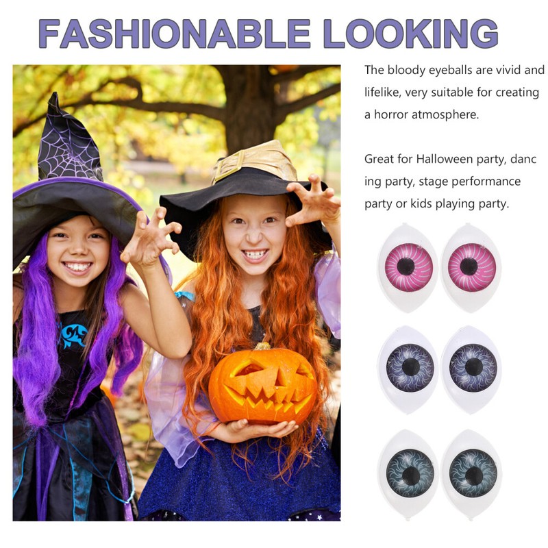 60Pcs Horrible Eyes Crafts Realistic Fake Eyeballs for Decor Dolls gallery