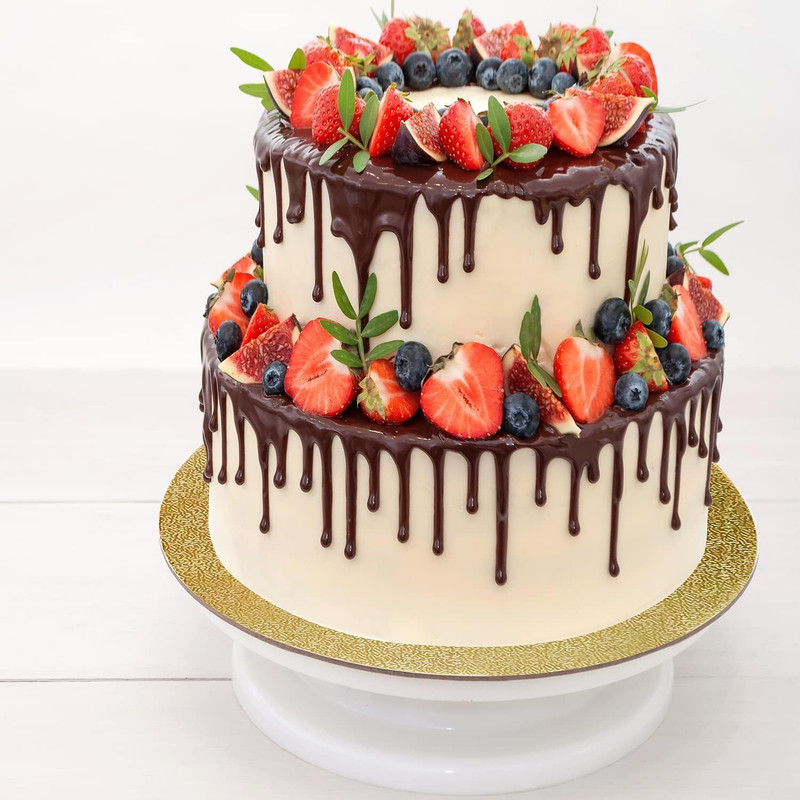 4 Pack 10 Inch round Cake Boards - Gold, Perfect for Wedding, Birthday, Dessert, gallery